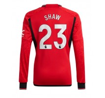 Manchester United Luke Shaw #23 Koszulka Podstawowa 2023-24 Długi Rękaw
