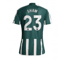 Manchester United Luke Shaw #23 Koszulka Wyjazdowa 2023-24 Krótki Rękaw
