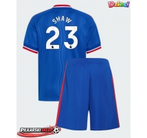 Manchester United Luke Shaw #23 Koszulka Wyjazdowa dzieci 2026-27 Krótki Rękaw (+ krótkie spodenki)