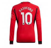 Manchester United Marcus Rashford #10 Koszulka Podstawowa 2023-24 Długi Rękaw