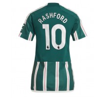 Manchester United Marcus Rashford #10 Koszulka Wyjazdowa damskie 2023-24 Krótki Rękaw