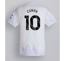 Manchester United Matheus Cunha #10 Koszulka Wyjazdowa 2025-26 Krótki Rękaw
