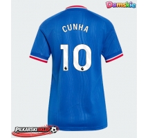 Manchester United Matheus Cunha #10 Koszulka Wyjazdowa damskie 2026-27 Krótki Rękaw
