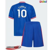 Manchester United Matheus Cunha #10 Koszulka Wyjazdowa dzieci 2026-27 Krótki Rękaw (+ krótkie spodenki)