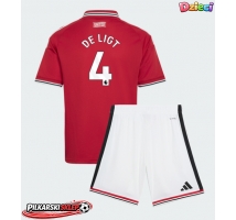 Manchester United Matthijs de Ligt #4 Koszulka Podstawowa dzieci 2026-27 Krótki Rękaw (+ krótkie spodenki)