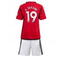 Manchester United Raphael Varane #19 Koszulka Podstawowa dzieci 2023-24 Krótki Rękaw (+ krótkie spodenki)