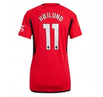 Manchester United Rasmus Hojlund #11 Koszulka Podstawowa damskie 2023-24 Krótki Rękaw