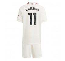 Manchester United Rasmus Hojlund #11 Koszulka Trzecia dzieci 2023-24 Krótki Rękaw (+ krótkie spodenki)