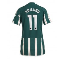 Manchester United Rasmus Hojlund #11 Koszulka Wyjazdowa damskie 2023-24 Krótki Rękaw