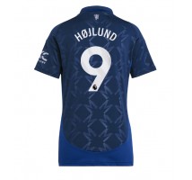 Manchester United Rasmus Hojlund #9 Koszulka Wyjazdowa damskie 2024-25 Krótki Rękaw