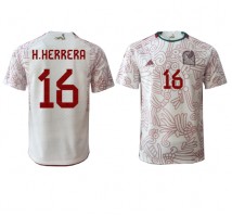 Meksiko Hector Herrera #16 Koszulka Wyjazdowa MŚ 2022 Krótki Rękaw