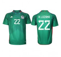 Meksiko Hirving Lozano #22 Koszulka Podstawowa MŚ 2022 Krótki Rękaw