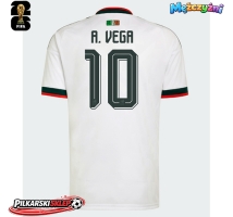 Meksyk Alexis Vega #10 Koszulka Wyjazdowa MŚ 2026 Krótki Rękaw