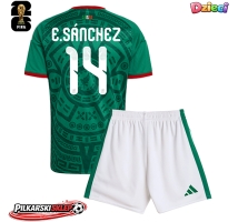 Meksyk Erick Sanchez #14 Koszulka Podstawowa dzieci MŚ 2026 Krótki Rękaw (+ krótkie spodenki)