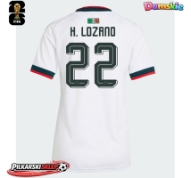 Meksyk Hirving Lozano #22 Koszulka Wyjazdowa damskie MŚ 2026 Krótki Rękaw