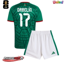 Meksyk Orbelin Pineda #17 Koszulka Podstawowa dzieci MŚ 2026 Krótki Rękaw (+ krótkie spodenki)
