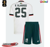 Meksyk Roberto Alvarado #25 Koszulka Wyjazdowa dzieci MŚ 2026 Krótki Rękaw (+ krótkie spodenki)