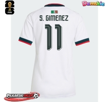 Meksyk Santiago Gimenez #11 Koszulka Wyjazdowa damskie MŚ 2026 Krótki Rękaw