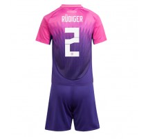 Niemcy Antonio Rudiger #2 Koszulka Wyjazdowa dzieci ME 2024 Krótki Rękaw (+ krótkie spodenki)