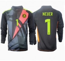 Niemcy Manuel Neuer #1 Bramkarskie Koszulka Podstawowa ME 2024 Długi Rękaw