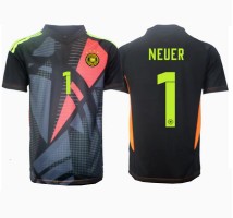 Niemcy Manuel Neuer #1 Bramkarskie Koszulka Podstawowa ME 2024 Krótki Rękaw