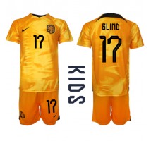 Nizozemska Daley Blind #17 Koszulka Podstawowa dzieci MŚ 2022 Krótki Rękaw (+ krótkie spodenki)