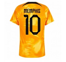 Nizozemska Memphis Depay #10 Koszulka Podstawowa MŚ 2022 Krótki Rękaw