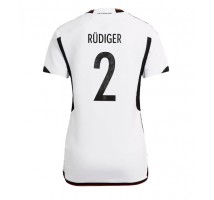 Njemačka Antonio Rudiger #2 Koszulka Podstawowa damskie MŚ 2022 Krótki Rękaw