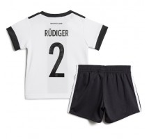 Njemačka Antonio Rudiger #2 Koszulka Podstawowa dzieci MŚ 2022 Krótki Rękaw (+ krótkie spodenki)