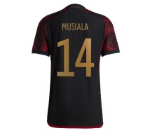 Njemačka Jamal Musiala #14 Koszulka Wyjazdowa MŚ 2022 Krótki Rękaw