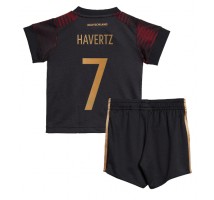 Njemačka Kai Havertz #7 Koszulka Wyjazdowa dzieci MŚ 2022 Krótki Rękaw (+ krótkie spodenki)