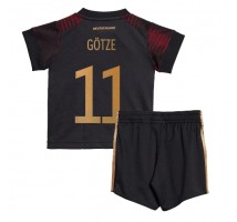 Njemačka Mario Gotze #11 Koszulka Wyjazdowa dzieci MŚ 2022 Krótki Rękaw (+ krótkie spodenki)