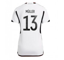Njemačka Thomas Muller #13 Koszulka Podstawowa damskie MŚ 2022 Krótki Rękaw