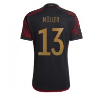 Njemačka Thomas Muller #13 Koszulka Wyjazdowa MŚ 2022 Krótki Rękaw
