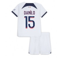 Paris Saint-Germain Danilo Pereira #15 Koszulka Wyjazdowa dzieci 2023-24 Krótki Rękaw (+ krótkie spodenki)