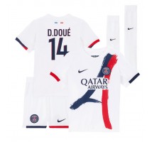 Paris Saint-Germain Desire Doue #14 Koszulka Wyjazdowa dzieci 2024-25 Krótki Rękaw (+ krótkie spodenki)