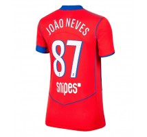 Paris Saint-Germain Joao Neves #87 Koszulka Trzecia damskie 2025-26 Krótki Rękaw