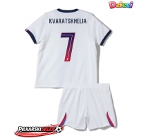 Paris Saint-Germain Khvicha Kvaratskhelia #7 Koszulka Wyjazdowa dzieci 2026-27 Krótki Rękaw (+ krótkie spodenki)