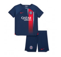 Paris Saint-Germain Koszulka Podstawowa dzieci 2023-24 Krótki Rękaw (+ krótkie spodenki)