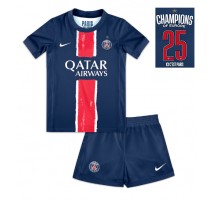 Paris Saint-Germain Koszulka Podstawowa dzieci 2024-25 UCL Champions Krótki Rękaw (+ krótkie spodenki)