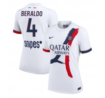 Paris Saint-Germain Lucas Beraldo #4 Koszulka Wyjazdowa damskie 2025-26 Krótki Rękaw