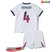 Paris Saint-Germain Lucas Beraldo #4 Koszulka Wyjazdowa dzieci 2026-27 Krótki Rękaw (+ krótkie spodenki)