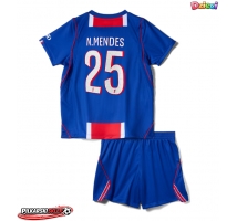 Paris Saint-Germain Nuno Mendes #25 Koszulka Podstawowa dzieci 2026-27 Krótki Rękaw (+ krótkie spodenki)