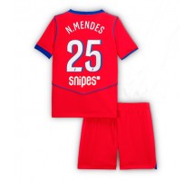 Paris Saint-Germain Nuno Mendes #25 Koszulka Trzecia dzieci 2025-26 Krótki Rękaw (+ krótkie spodenki)