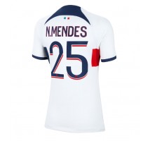 Paris Saint-Germain Nuno Mendes #25 Koszulka Wyjazdowa damskie 2023-24 Krótki Rękaw