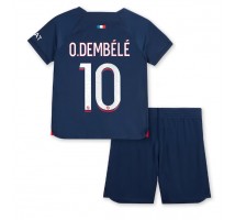 Paris Saint-Germain Ousmane Dembele #10 Koszulka Podstawowa dzieci 2023-24 Krótki Rękaw (+ krótkie spodenki)