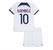 Paris Saint-Germain Ousmane Dembele #10 Koszulka Wyjazdowa dzieci 2023-24 Krótki Rękaw (+ krótkie spodenki)