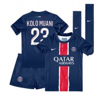 Paris Saint-Germain Randal Kolo Muani #23 Koszulka Podstawowa dzieci 2024-25 Krótki Rękaw (+ krótkie spodenki)