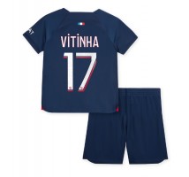Paris Saint-Germain Vitinha Ferreira #17 Koszulka Podstawowa dzieci 2023-24 Krótki Rękaw (+ krótkie spodenki)