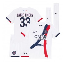 Paris Saint-Germain Warren Zaire-Emery #33 Koszulka Wyjazdowa dzieci 2025-26 Krótki Rękaw (+ krótkie spodenki)